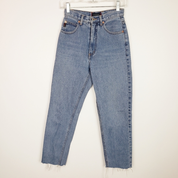 Guess Denim - Vintage Guess mom jeans raw frayed hem